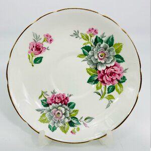 Regency England-Pretty floral saucer.